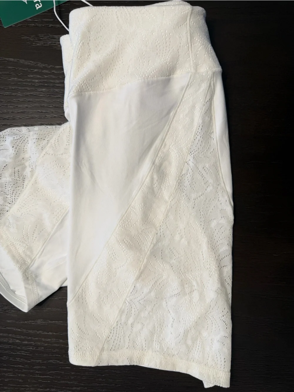 Halara White Lace Women's Biker Shorts Size Medium